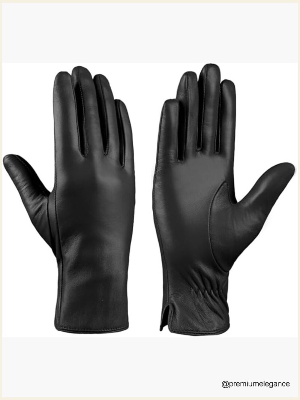Touch Screen Winter Gloves Cashmere Lined Lambskin Leather